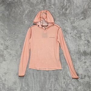 VOORMI Womens River Run Hoodie Melon Orange Wool Blend XS Gorpcore Performance